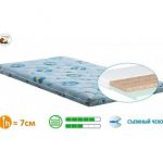 BUNNY Kokos 2'si 1 Arada - farklı kenarlarda sertliğe sahip çift taraflı çocuk yatağı
