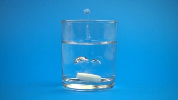 Aspirin and water solution