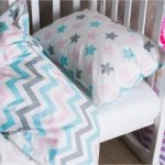 Baby cot with homemade bedding
