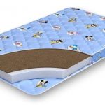 Children's mattress with filler latex and coconut layer
