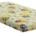 Children's mattress with a removable cover with animals