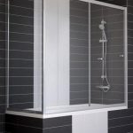 Bathroom design with gray tiles