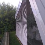 Protection of the glass facade with rashtora