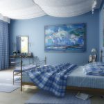 Modrá barva pomůže vytvořit dobrou a klidnou atmosféru v ložnici.