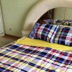 Check fabric for bed set