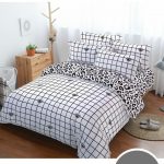 Combined black and white bed set