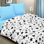Bedding set with stars from the combined fabrics