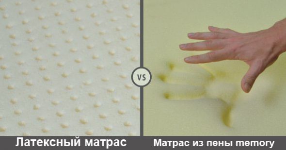 Latex mattress and foam mattress