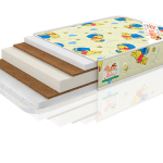 Baby mattress with coconut and latex fillers