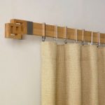 Rectangular wooden curtain rail