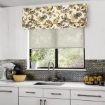 Design window kitchen double curtains