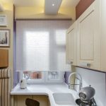Kitchen interior in a panel house