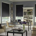 Dark gray blackout blinds