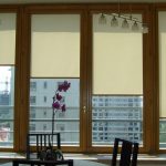 Plastic windows with imitation of natural wood