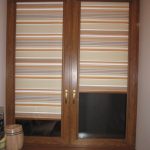 Plastic window with strip curtains