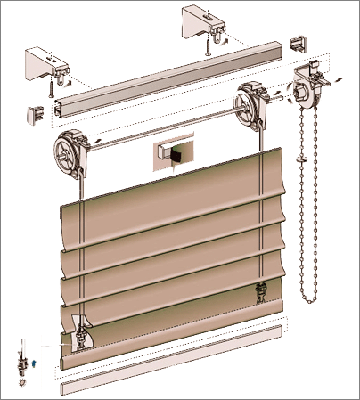 The scheme of assembly and fasteners