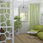 Zielony salon w stylu eko
