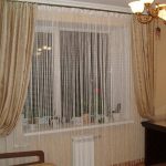 White cotton curtains at beige curtains