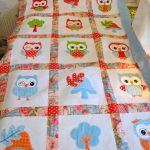 Handmade children's blanket with owls