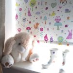 Light curtain with children's drawings