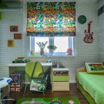 Çocuk odası tasarımı tuğla duvar