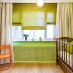 Зелен цвят във вътрешността на детската стая