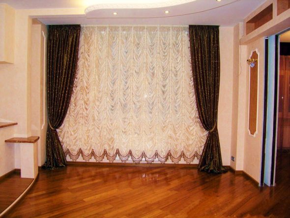 French curtains with curtains