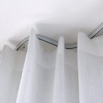Flexible curtain rods allow you to make any non-standard shape