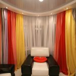 Beautiful and bright curtains for a stylish living room