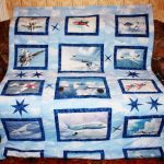 Unusual patchwork for teenage boy with airplanes