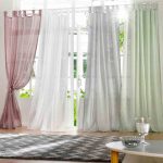 Unusual color combination of curtains in one room