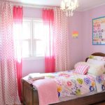 Gentle pink curtains for girly bedrooms