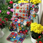Bedspread, pillow and patchwork stand