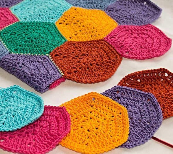 Knitted Hexagons