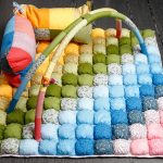 Colorful blanket-rug bombon