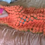Multi-gekleurde tiener plaid van pompons