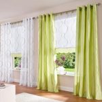 Roman curtains and curtains in two colors