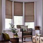 Decorating the windows of the bay window with roller blinds