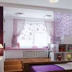 Gentle curtains in the nursery for girls