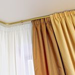 Corner metal curtain rail para sa ceiling