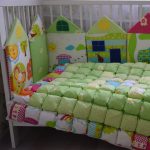 Air blanket bonbon and bumpers in the cot handmade