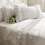 White delicate Provence cushions