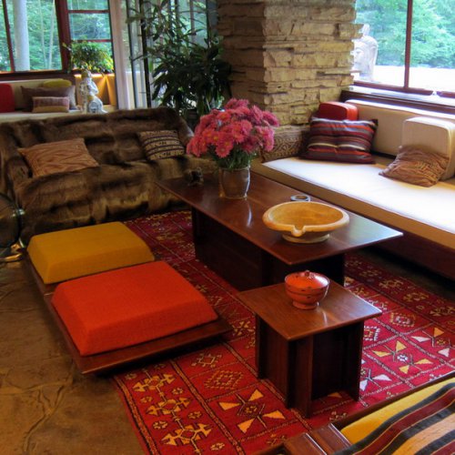 Oriental-style floor cushions