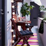 Black cushions for balcony chairs