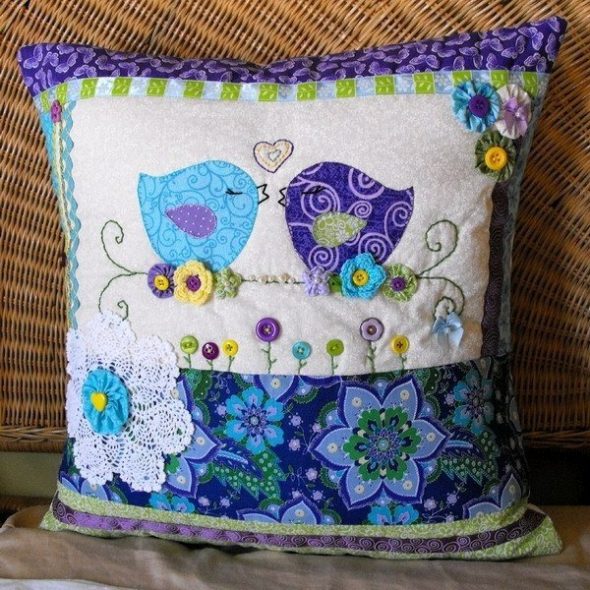Decorative patchwork pillow