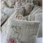 Decorative pads in the style of Provence for the bed
