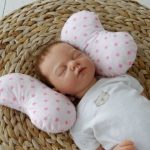 Baby pillow for newborns Pink stars