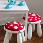 Baby pillows, mushrooms for chairs