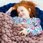 Smoky merino wool blanket for baby