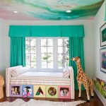 Kinderkamers met turquoise gordijnen